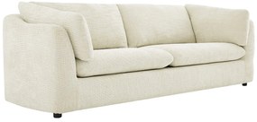 Kanapa 3-osobowa  z tkaniny teksturowanej w kolorze beżowym NURABI