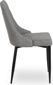Krzesło Tapicerowane do Salonu CORK 2 Szare Nowoczesne Loft