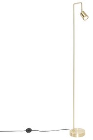 Nowoczesna lampa podłogowa mosiądz regulowana - Java