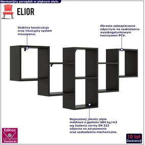 Czarna Nowoczesna Półka Wisząca M2-Z40