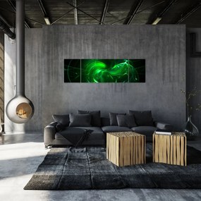 Obraz - zielona abstrakcja (170x50 cm)