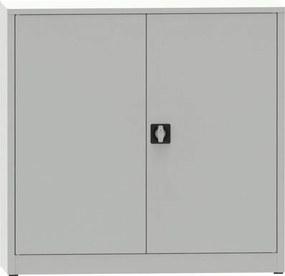 Warsztatowa szafa półkowa na narzędzia KOVONA JUMBO, 2 półki, spawana, 1150 x 1200 x 500 mm, szara