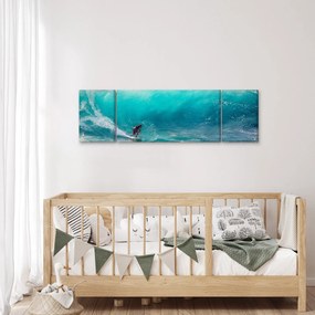 Obraz surfera na falach (170x50 cm)