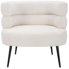 Fotel z białej bukli - CAMEDO