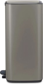 Szary stalowy kosz na śmieci z pedałem 30 l Bo – Brabantia