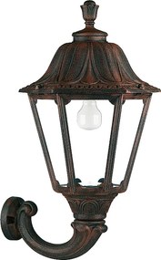 Kinkiet INDURA BIG 6 w stylu klasycznym - H 63 cm - E27 42W - żywica - IP55 - czarny