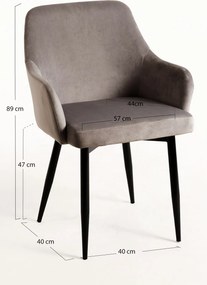 Pack 4 Sillas Puan Terciopelo