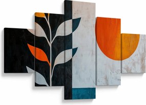 Obraz - Abstrakcja rośliny i słońca (125x70 cm)