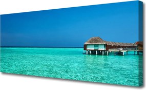 Obraz na płótnie Krystaliczna Woda i Niebo