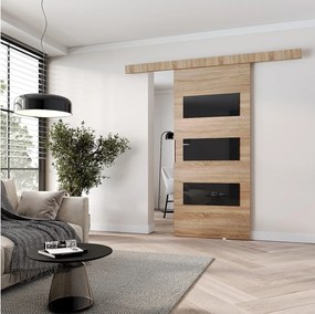 MINIO go for it, Drzwi przesuwne wewnętrzne CLEAN E 106 cm  w kolorze dąb sonoma