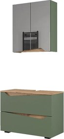 Zestaw mebli łazienkowych zielony/rzemieślniczy 80x35x57.5 marelle