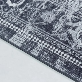 Dywan z nadrukiem Fiesta Vintage szaro-czarny 120 cm x 170 cm