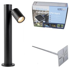 Lampa zewnętrzna czarna 45cm IP44 regulowana - Solo