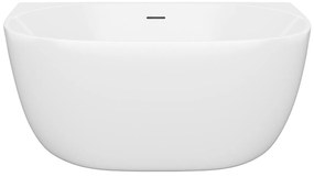 Wanna wolnostojąca przyścienna biała - 167 l - Akryl - 130 x 72 x 58 cm - AMOSARI