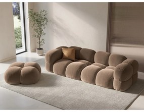 Brązowa aksamitna sofa 250 cm Loretto – Cosmopolitan Design