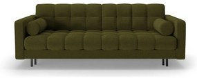Zielona rozkładana sofa ze schowkiem z materiału bouclé 222 cm Bali – Cosmopolitan Design
