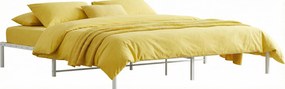 Białe metalowe łóżko 140x200 cm M1-L62