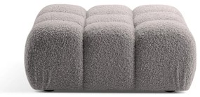 Jasnoszary podnóżek modułowy z materiału bouclé Bellis – Micadoni Home
