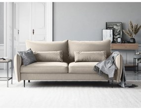 Beżowa sofa rozkładana ze schowkiem Cosmopolitan Design Vermont