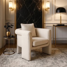 Fotel Wypoczynkowy do Salonu GALA Beżowy Nowoczesny