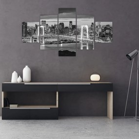 Obraz - Czarno-białe duże miasto (125x70 cm)