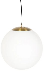 Skandynawska lampa wisząca z opalem 40 cm - Ball 40 Nowoczesny Oswietlenie wewnetrzne