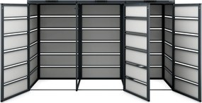 Zabudowa śmietnikowa 240L trzykomorowa, antracyt