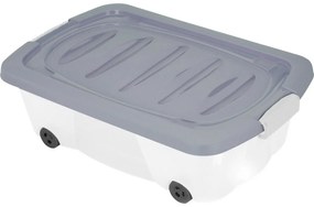 Pojemnik pod łóżko z kółkami 60 × 38 × 17,5 cm, szary