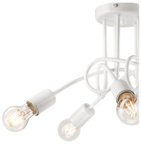 Biała lampa sufitowa bez klosza 46x46 cm Camilla – LAMKUR