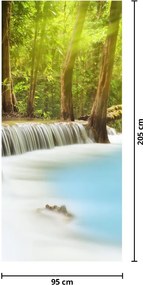 Fototapeta na drzwi - Huai Mae Kamin, wodospady w lesie (95x205cm)