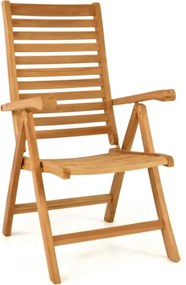 Divero 2 krzesła ogrodowe teakowe z regulacją i składaniem