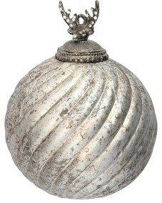 Bombka szklana Silver Twist 10x10x14 cm