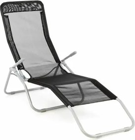 Leżak ogrodowy czarny