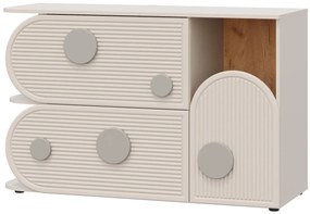 Kaszmirowa komoda do pokoju dziecięcego z 2 szufladami D6-E35