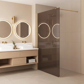 Kabina prysznicowa Walk-In Rea Flexi Brown / Gold 120