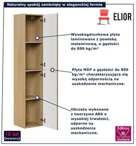 Wiszący słupek łazienkowy dąb Cremona L8-B55