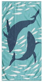 Niebieski ręcznik plażowy 90x180 cm Dolphin – DecoKing