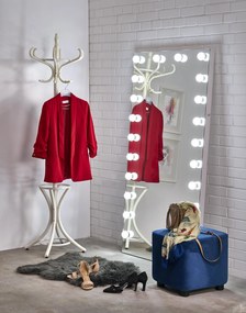 Duże lustro z żarówkami LED Pearl Halmar
