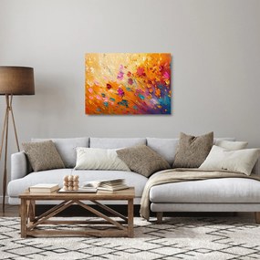 Obraz na szkle - Malowanie kolorowych kwiatów (70x50 cm)