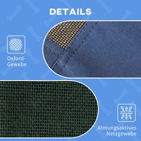 PawHut Łóżko dla psów z baldachimem Podwyższone miejsce do spania dla zwierząt Leżak na zewnątrz Ciemnoniebieski | Aosom PL