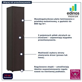 Otwierany regał biurowy wenge Z9-L75