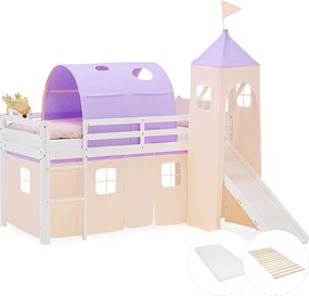 Łóżko piętrowe dla dzieci 90x200 cm Białe