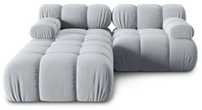 Jasnoniebieski aksamitny narożnik Bellis – Micadoni Home