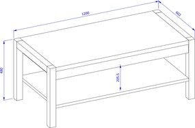 Ława ATTIVO 120 cm Stolik Kawowy do Salonu
