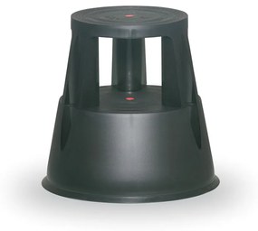 Taboret mobilny plastikowy, czarny