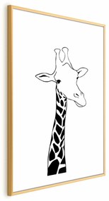 Plakat Kraciasta szyja 21x30 cm z ramą złotą z marginesem ARTGEIST B