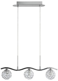 Nowoczesny srebrny żyrandol 8X K506 Z3-S02