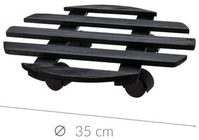 Podstawka na kółkach pod donicę, Ø 35 cm
