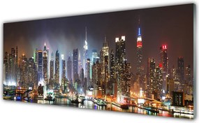Panel Szklany Światła Wielkiej Metropolii