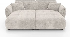 Beżowa sofa z tkaniny szenilowej z szezlongiem 252 cm Nelia Big – Ropez